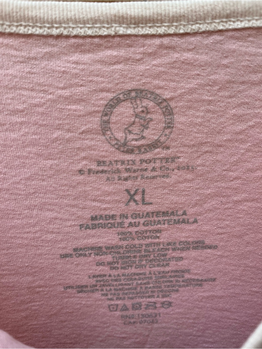 Official Beatrix Potter Peter Rabbit Ringer Graphic Tee - Picture 4 of 4